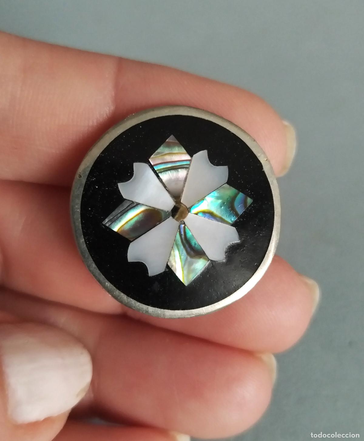 Joyeria: Broche, colgante plateado con n&aacute;car. - Foto 3