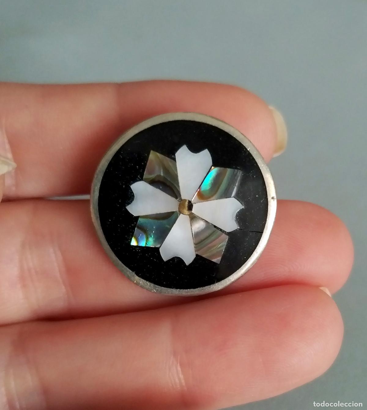 Joyeria: Broche, colgante plateado con n&aacute;car. - Foto 4