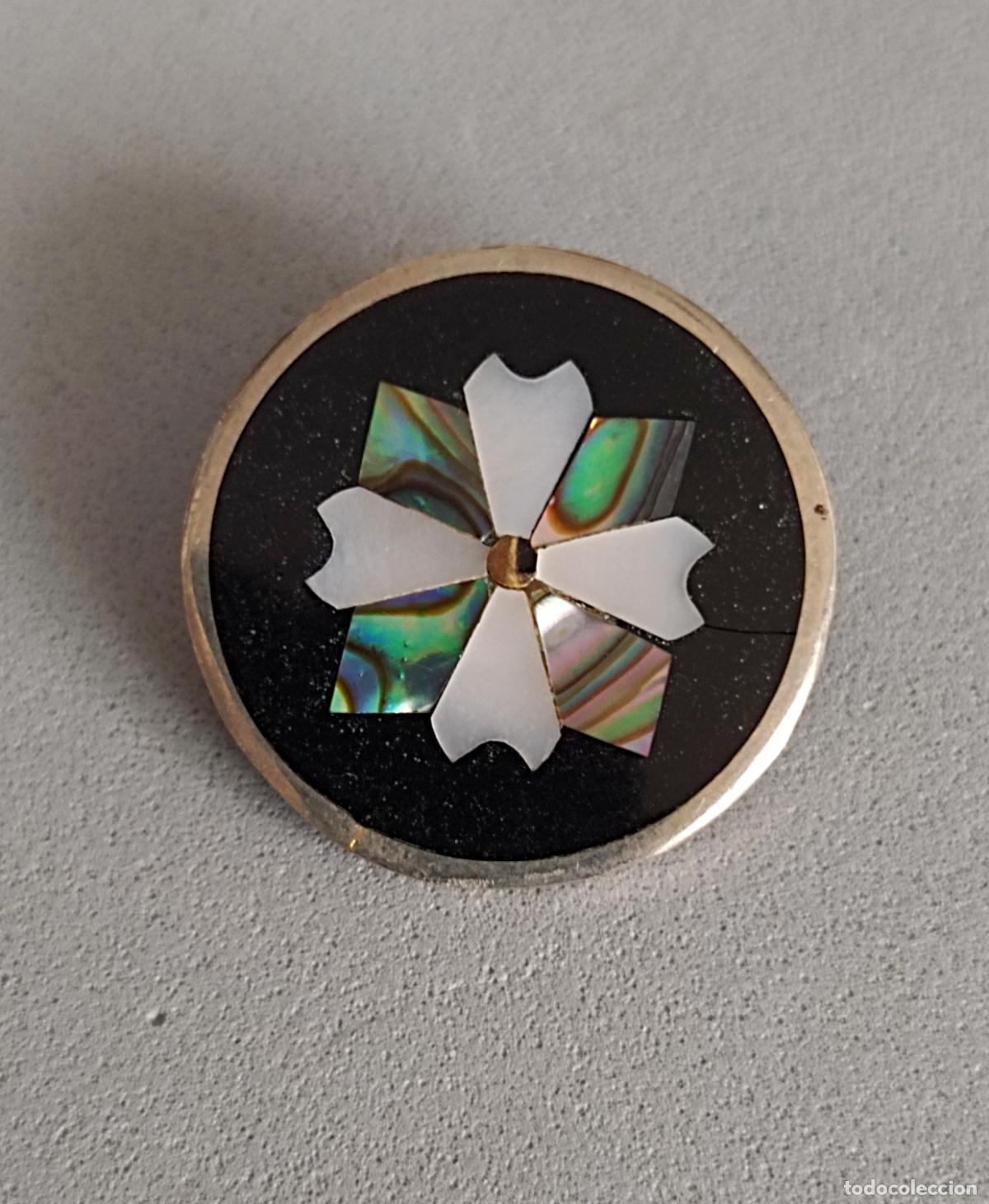 Joyeria: Broche, colgante plateado con n&aacute;car. - Foto 1