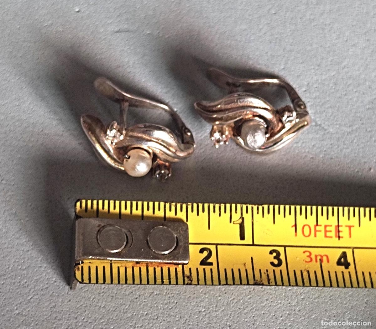 Joyeria: Pendientes de plata de ley con circonitas, cierre de pala. - Foto 3