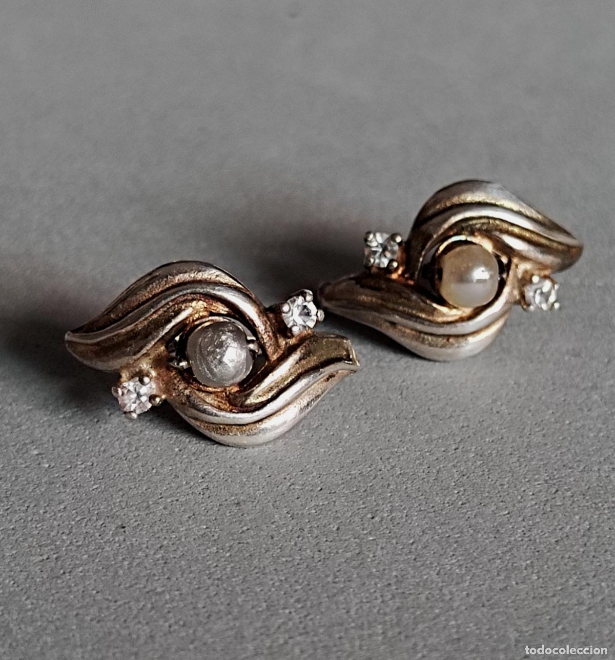 Joyeria: Pendientes de plata de ley con circonitas, cierre de pala. - Foto 5
