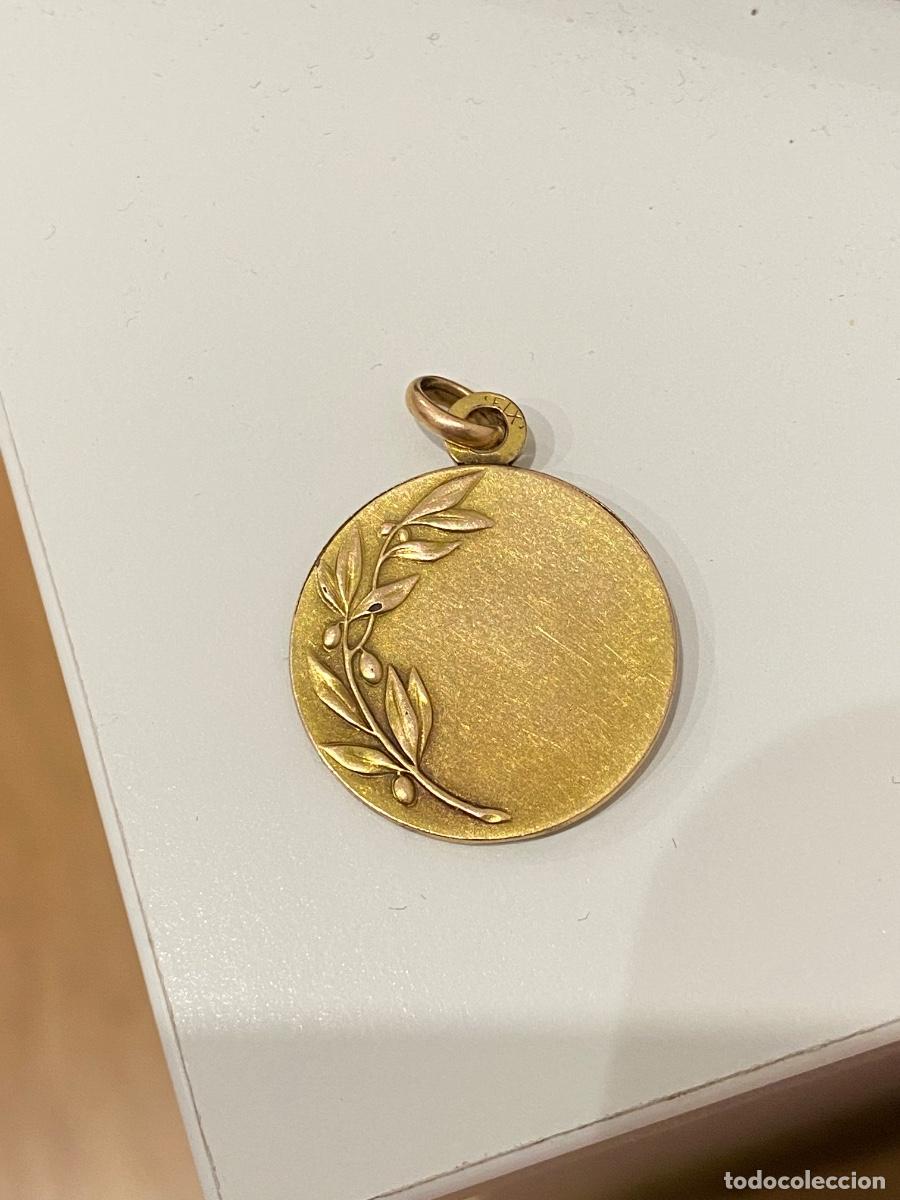 Joyeria: Medalla religiosa vintage Becker chapada en oro (FIX) - Foto 2