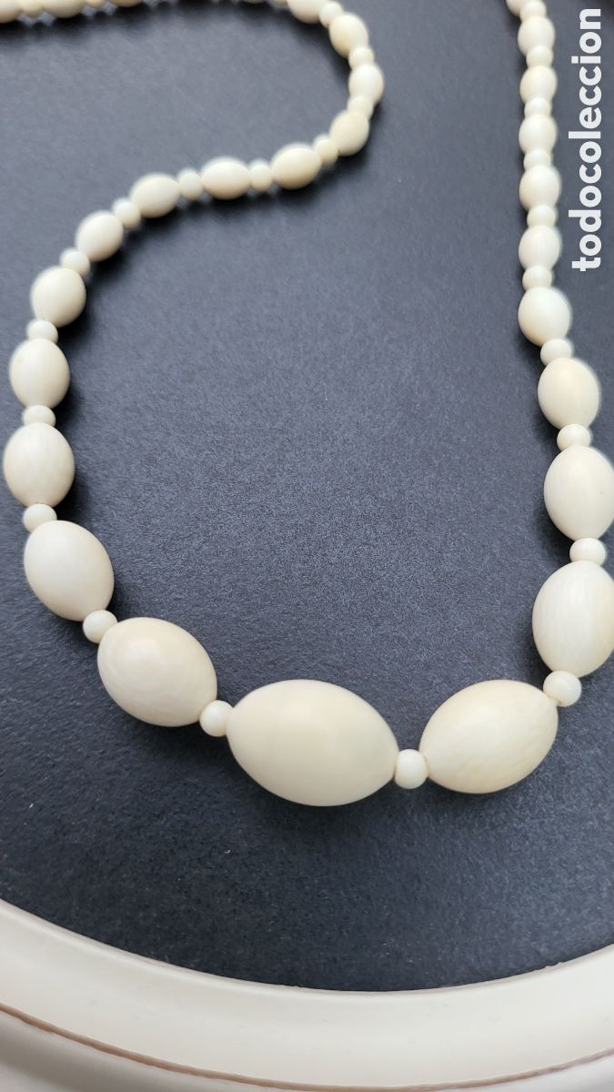 Joyeria: ANTIGUO COLLAR DE MARFIL A&Ntilde;OS 60