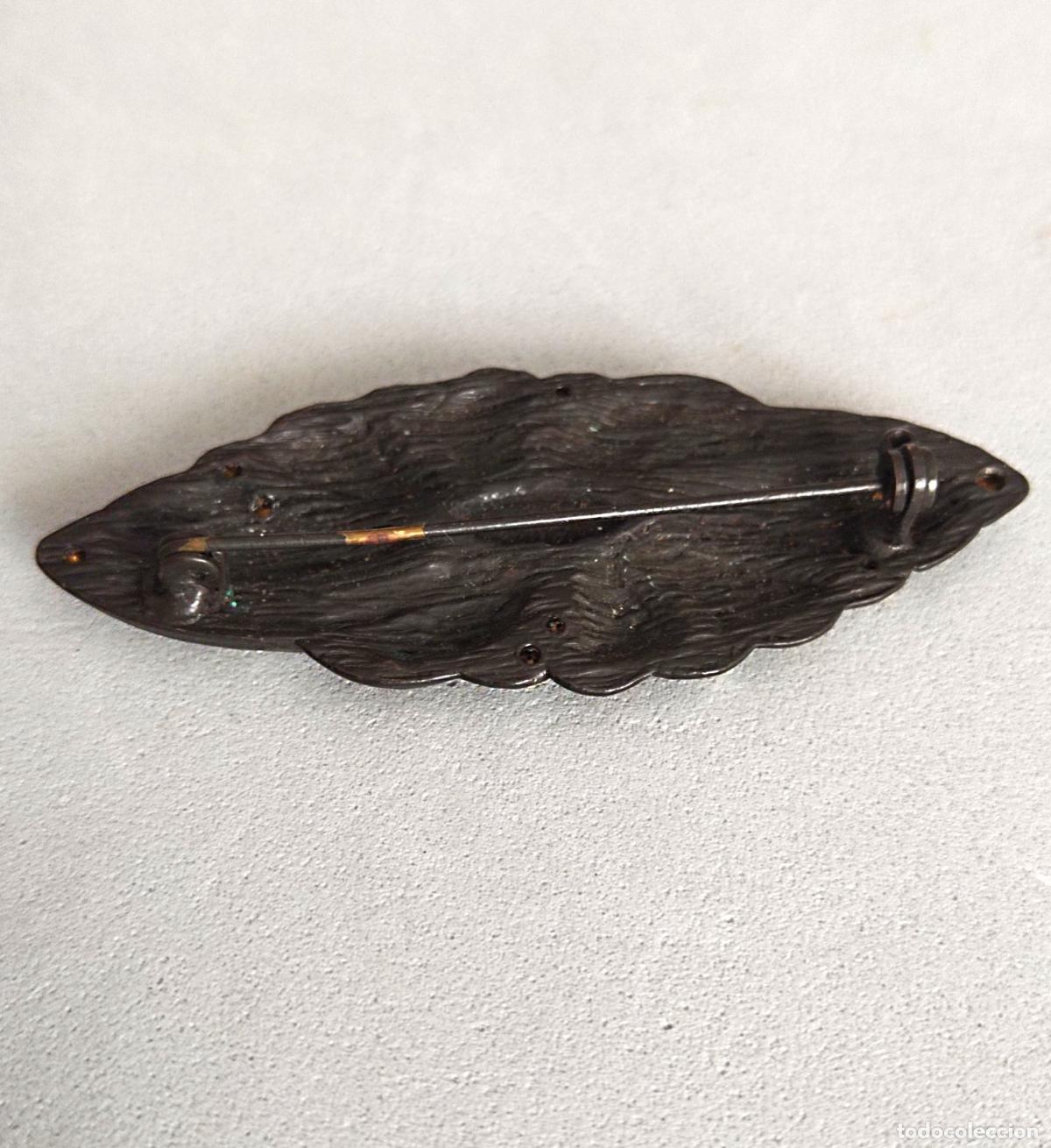 Joyeria: Antiguo broche con piedra negra. - Foto 4