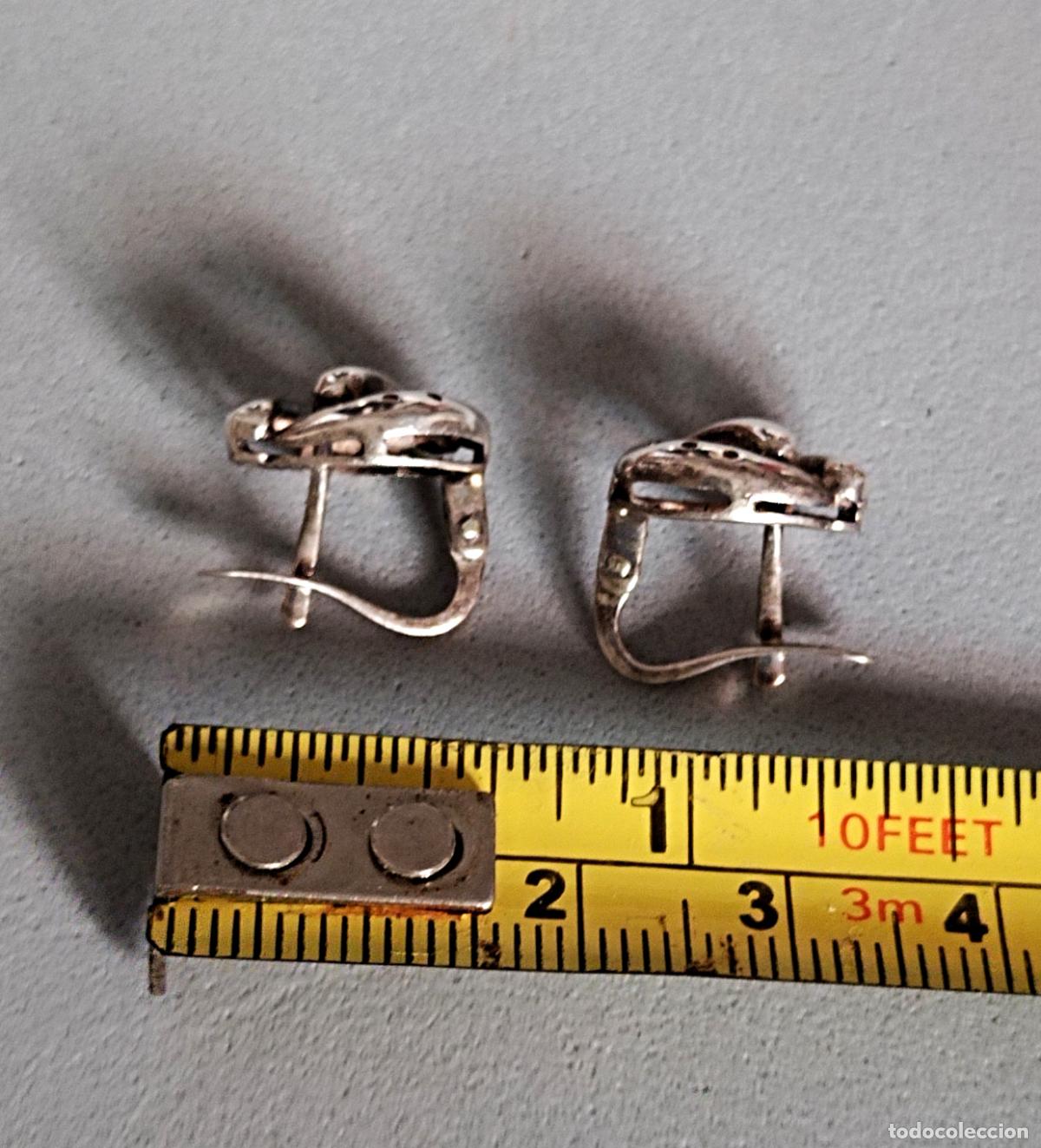 Joyeria: Pendientes de plata de ley, cierre de pala catal&aacute;n. - Foto 2