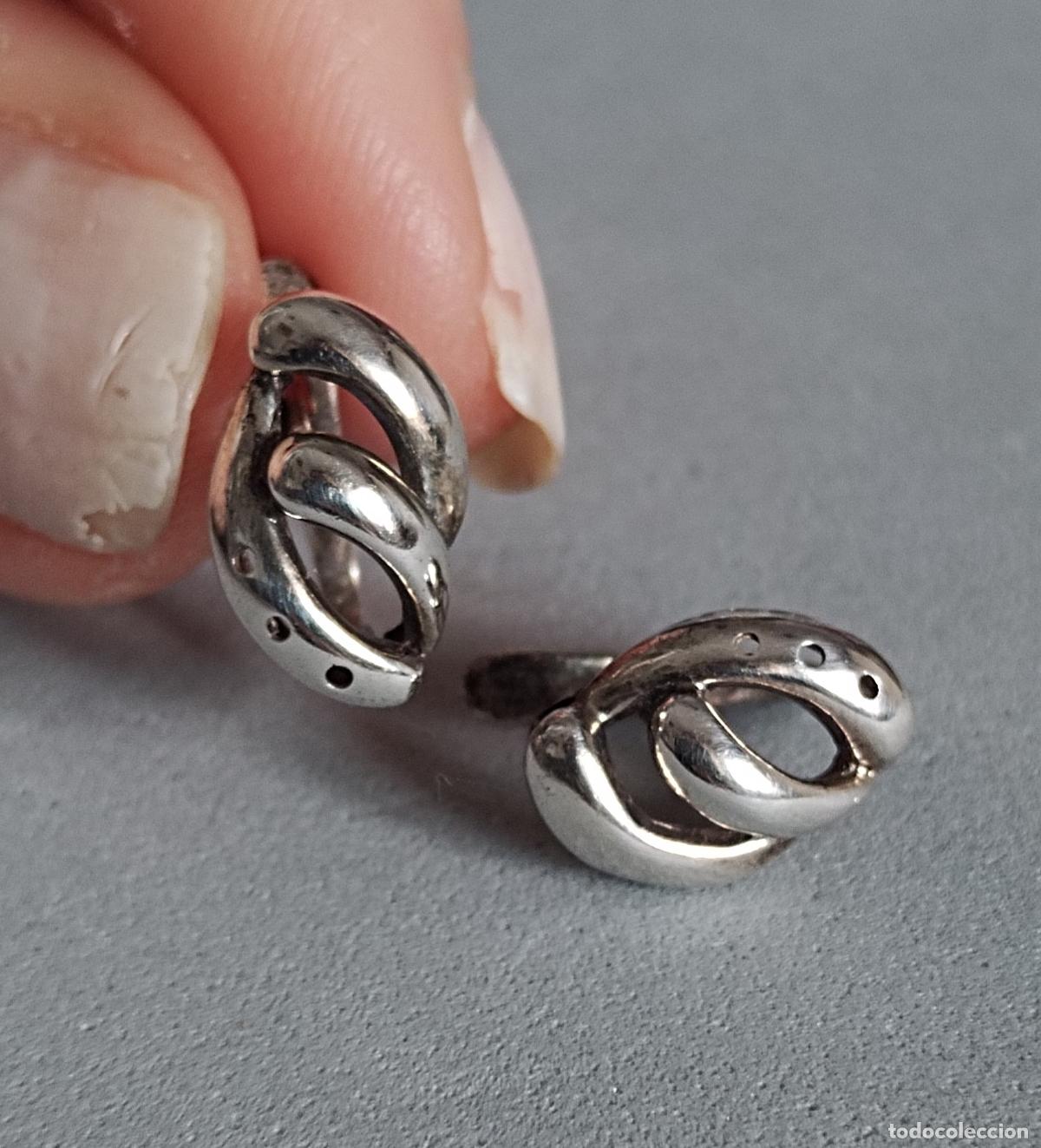 Joyeria: Pendientes de plata de ley, cierre de pala catal&aacute;n. - Foto 3