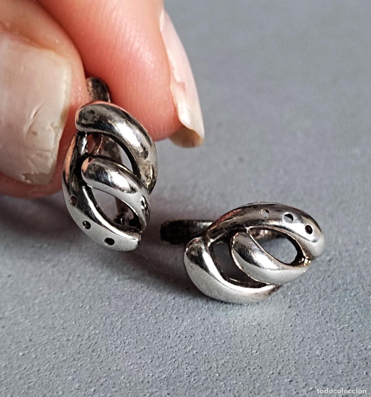 Joyeria: Pendientes de plata de ley, cierre de pala catal&aacute;n. - Foto 4