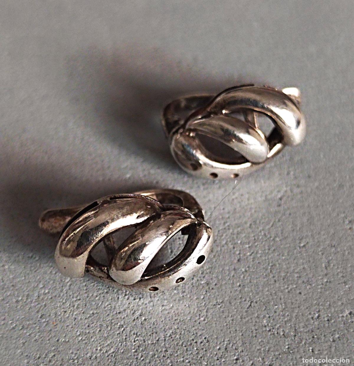 Joyeria: Pendientes de plata de ley, cierre de pala catal&aacute;n. - Foto 1
