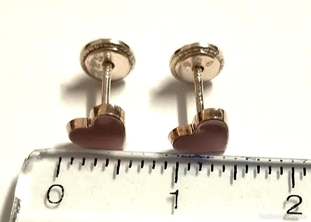 Joyeria: Pendientes de ni&ntilde;a en Plata de Ley 925, forma de coraz&oacute;n - Foto 3