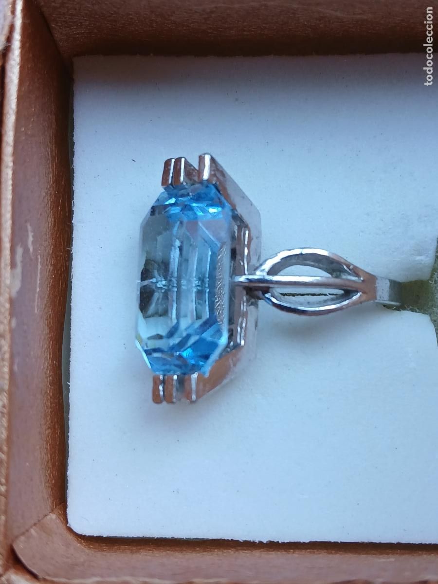 Joyeria: ANILLO DE PLATA CON ESPINELA AZUL - Foto 3