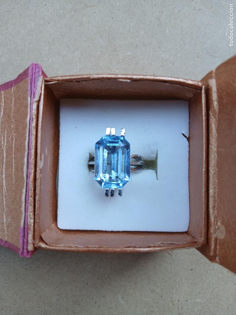 Joyeria: ANILLO DE PLATA CON ESPINELA AZUL - Foto 5