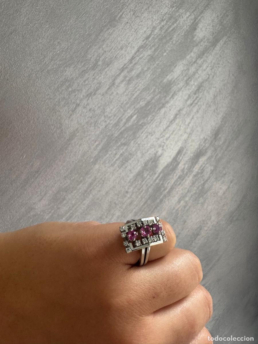 Joyeria: Anillo oro con diamantes y rub&iacute;es - Foto 2