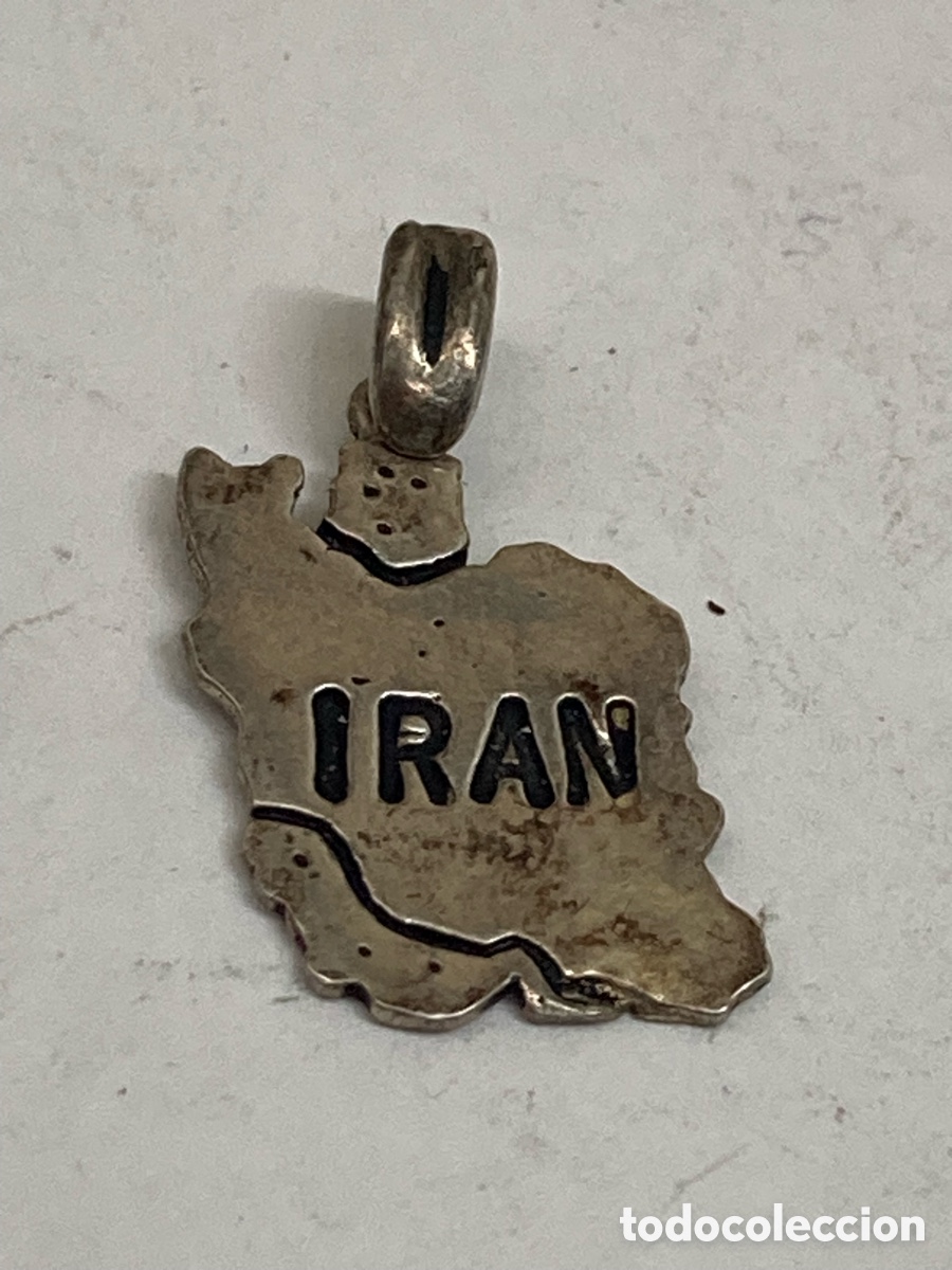 Joyeria: Colgante de plata mapa de Ir&aacute;n /C561 - Foto 1