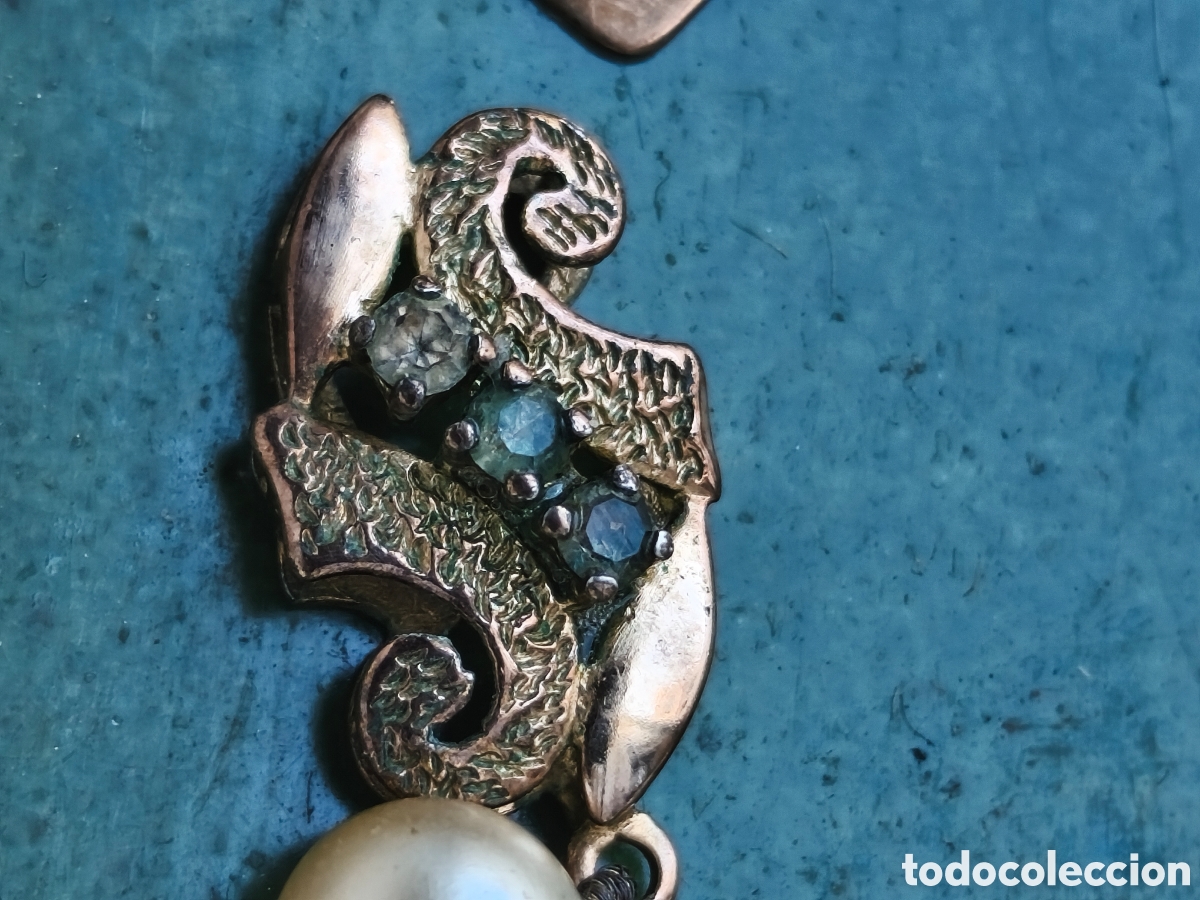 Joyeria: COLLAR TIPO PERLAS ANTIGUO CON CIERRE PLATA DORADA 925 - Foto 1