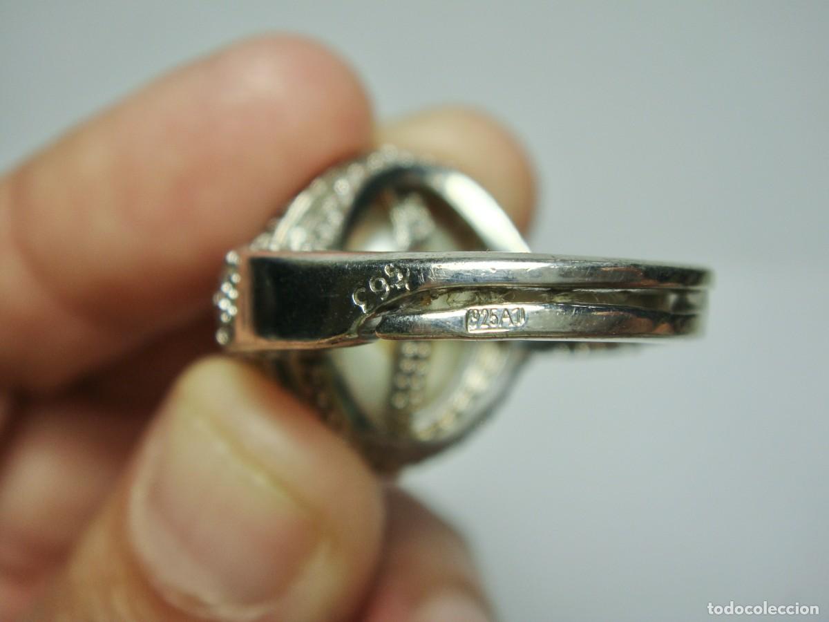 Joyeria: Anillo en plata 925 con perla y pav&eacute; de circonitas - Foto 4