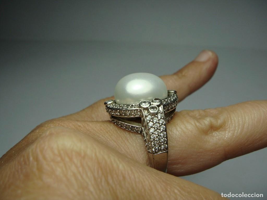 Joyeria: Anillo en plata 925 con perla y pav&eacute; de circonitas - Foto 9