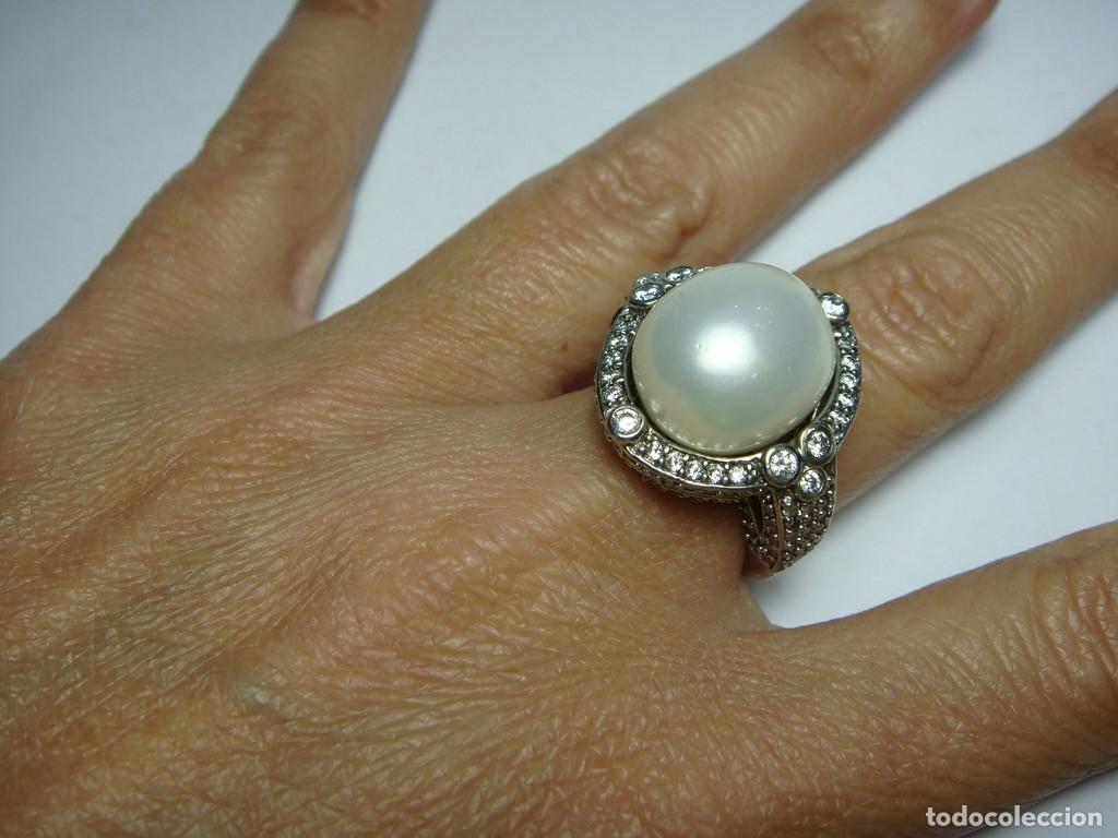 Joyeria: Anillo en plata 925 con perla y pav&eacute; de circonitas - Foto 10