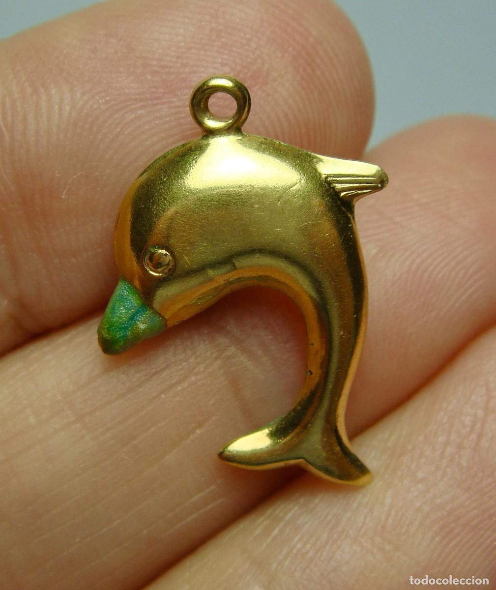 Joyeria: Colgante en forma de delf&iacute;n en ORO de 18K con esmalte - Foto 5