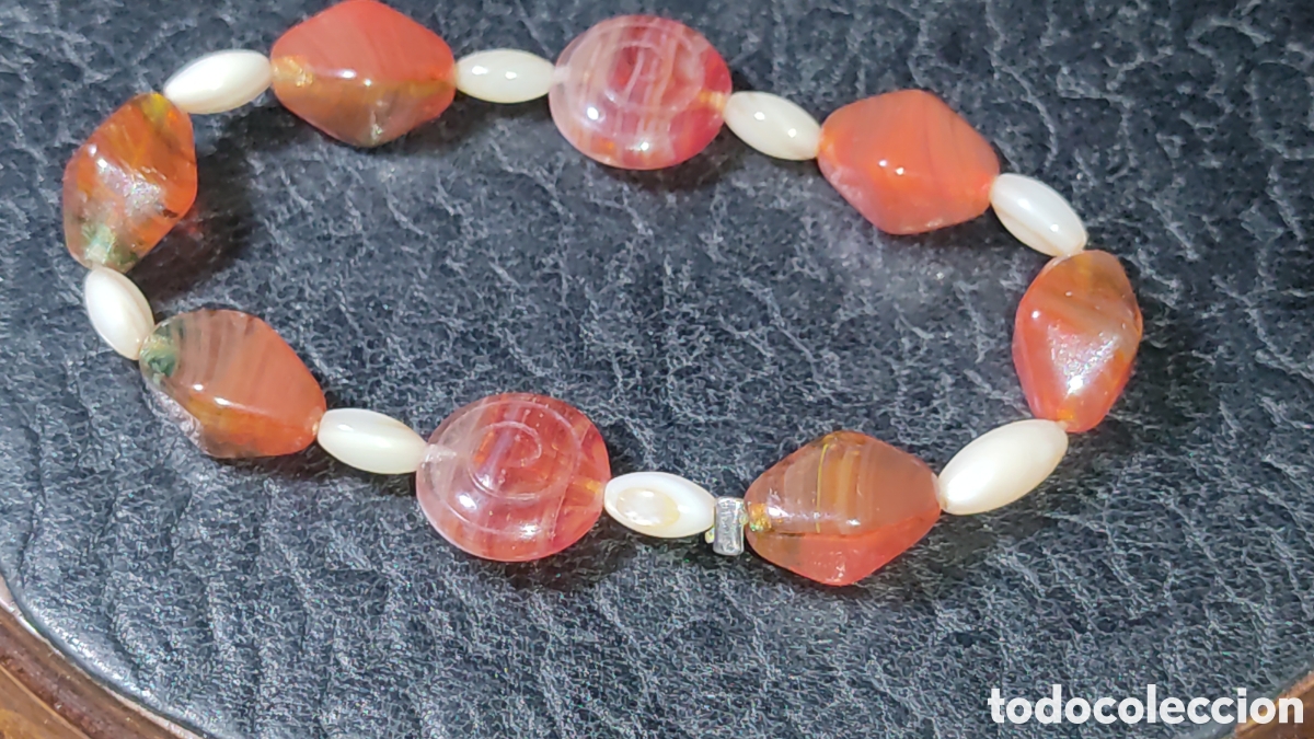 Joyeria: Pulsera de Agatha y n&aacute;car.Nueva. - Foto 2