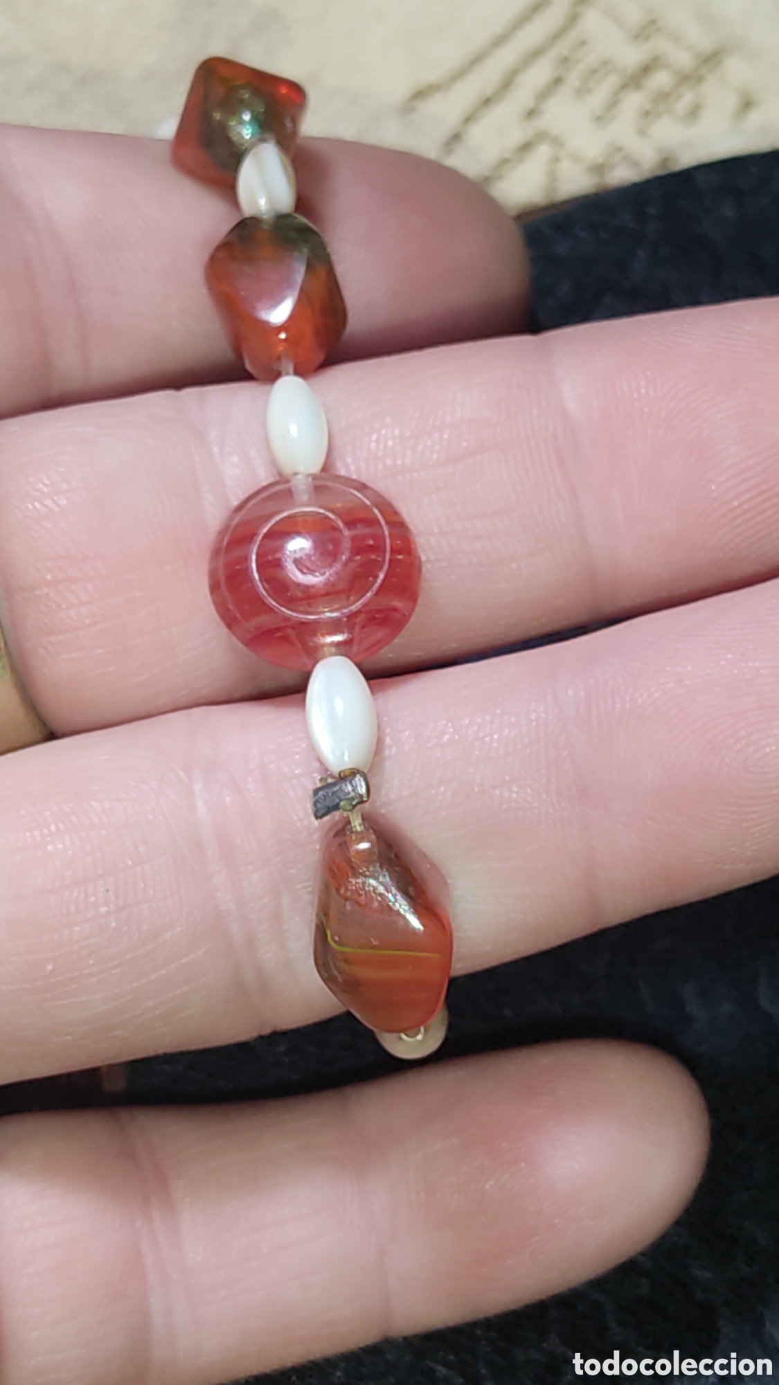 Joyeria: Pulsera de Agatha y n&aacute;car.Nueva. - Foto 4