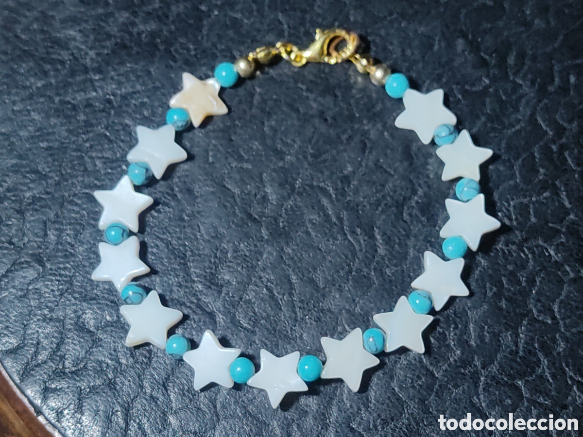 Joyeria: Pulsera de estrellas de n&aacute;car.Vintage.Nueva. - Foto 2
