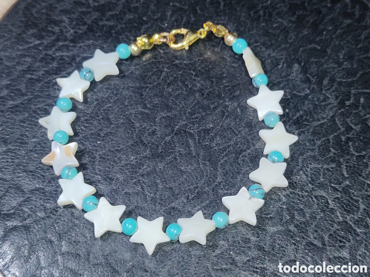 Joyeria: Pulsera de estrellas de n&aacute;car.Vintage.Nueva. - Foto 6