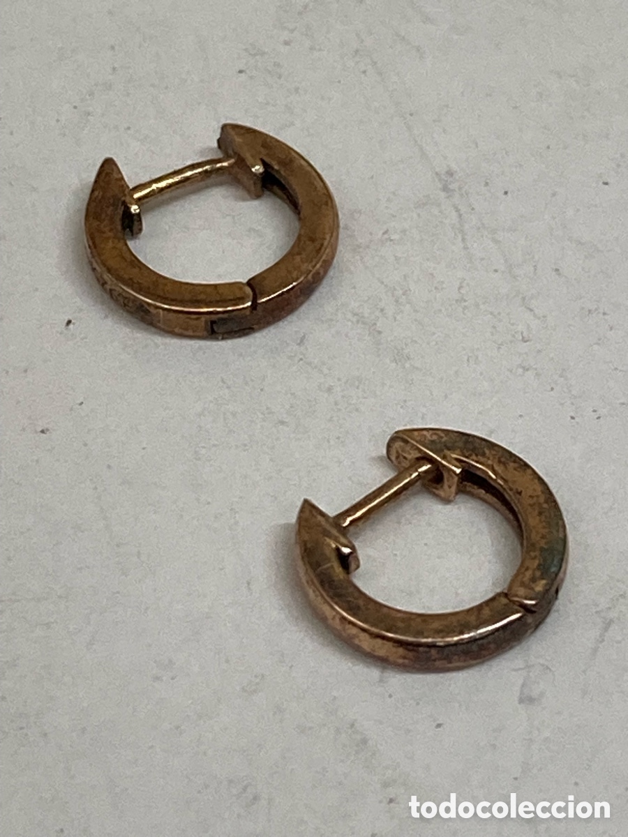 Joyeria: Pendientes de plata dorada P441 - Foto 1
