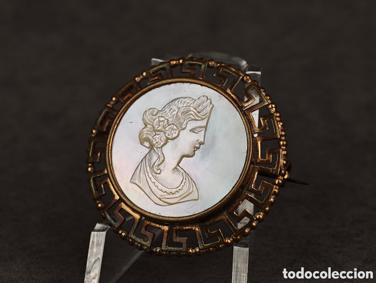 Joyeria: Antiguo Broche Camafeo de N&aacute;car - Foto 4