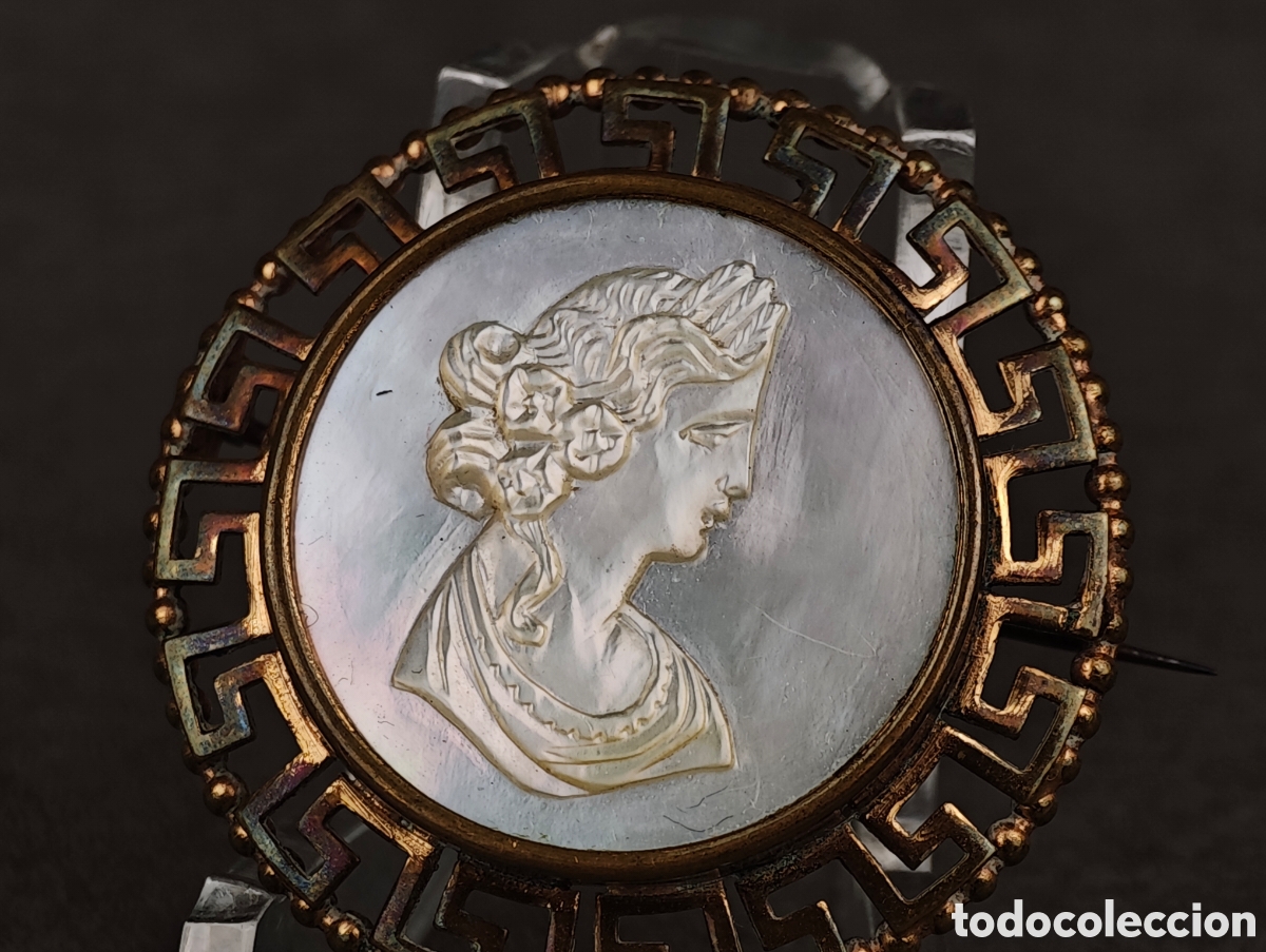 Joyeria: Antiguo Broche Camafeo de N&aacute;car - Foto 10