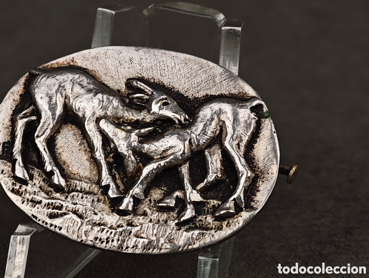 Joyeria: Antiguo Broche Metal Plateado - Foto 6