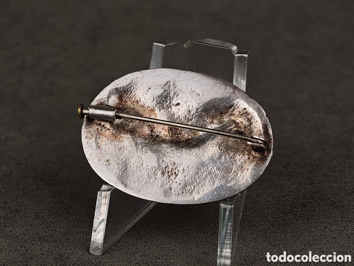Joyeria: Antiguo Broche Metal Plateado - Foto 8