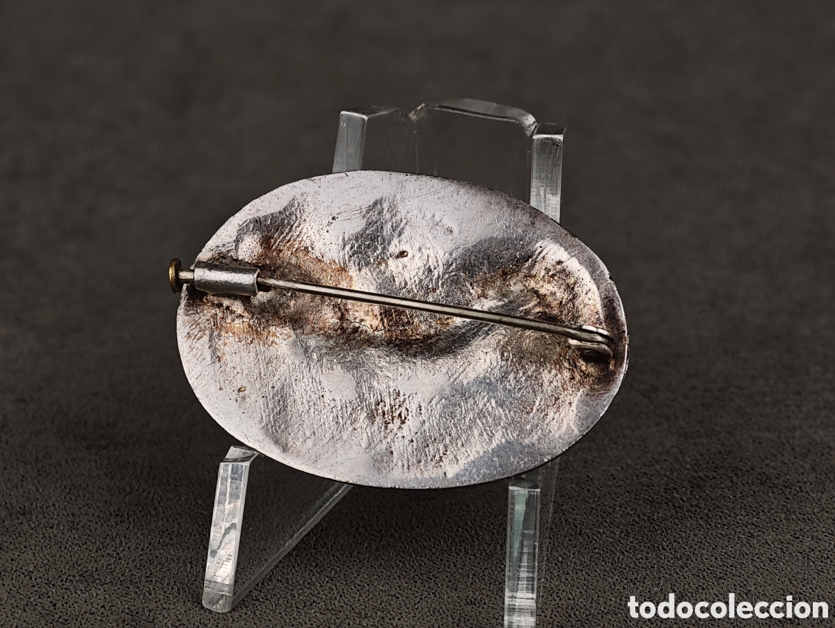 Joyeria: Antiguo Broche Metal Plateado - Foto 9