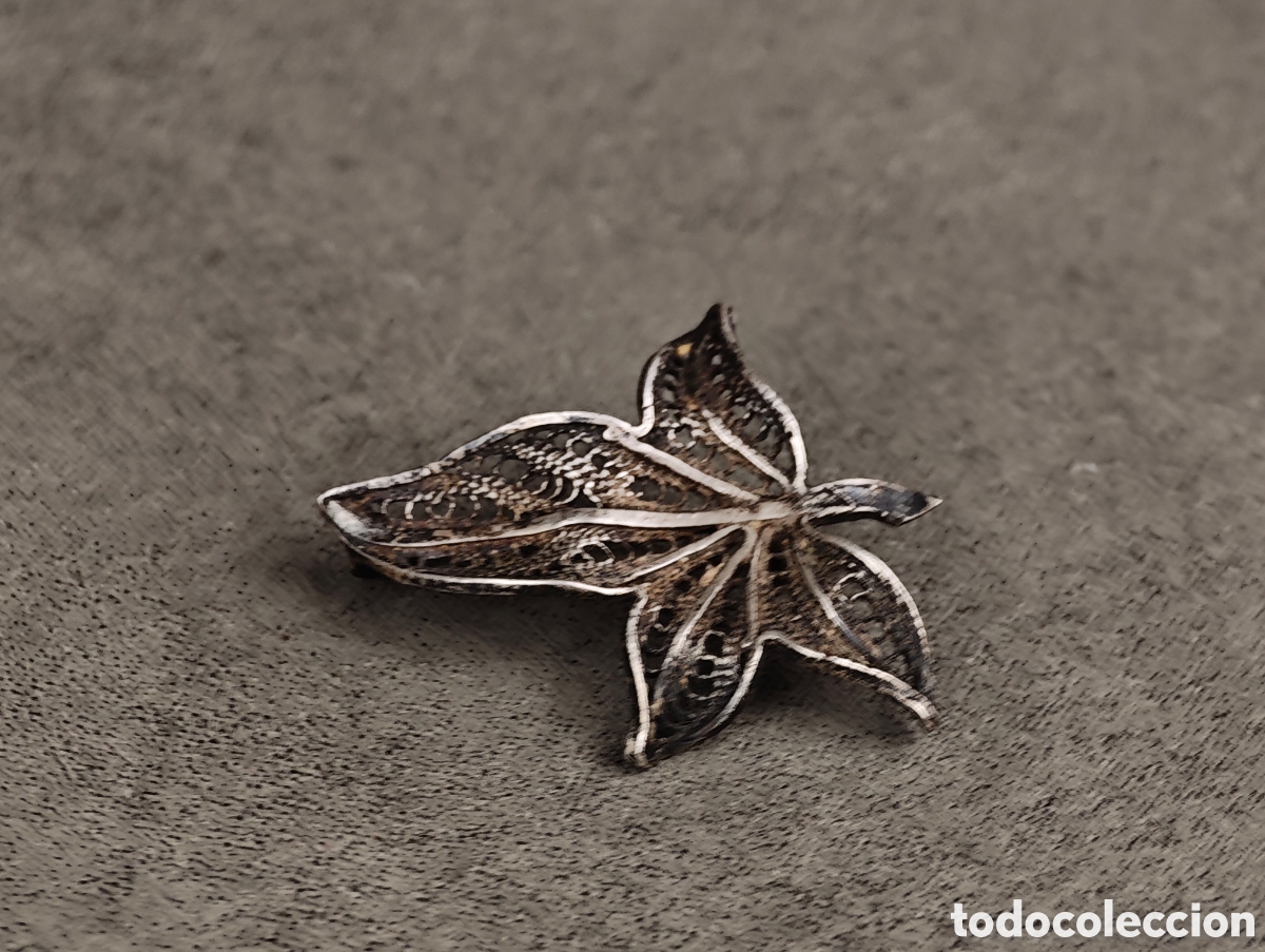 Joyeria: Antiguo Broche de Filigrana de Plata - Foto 3