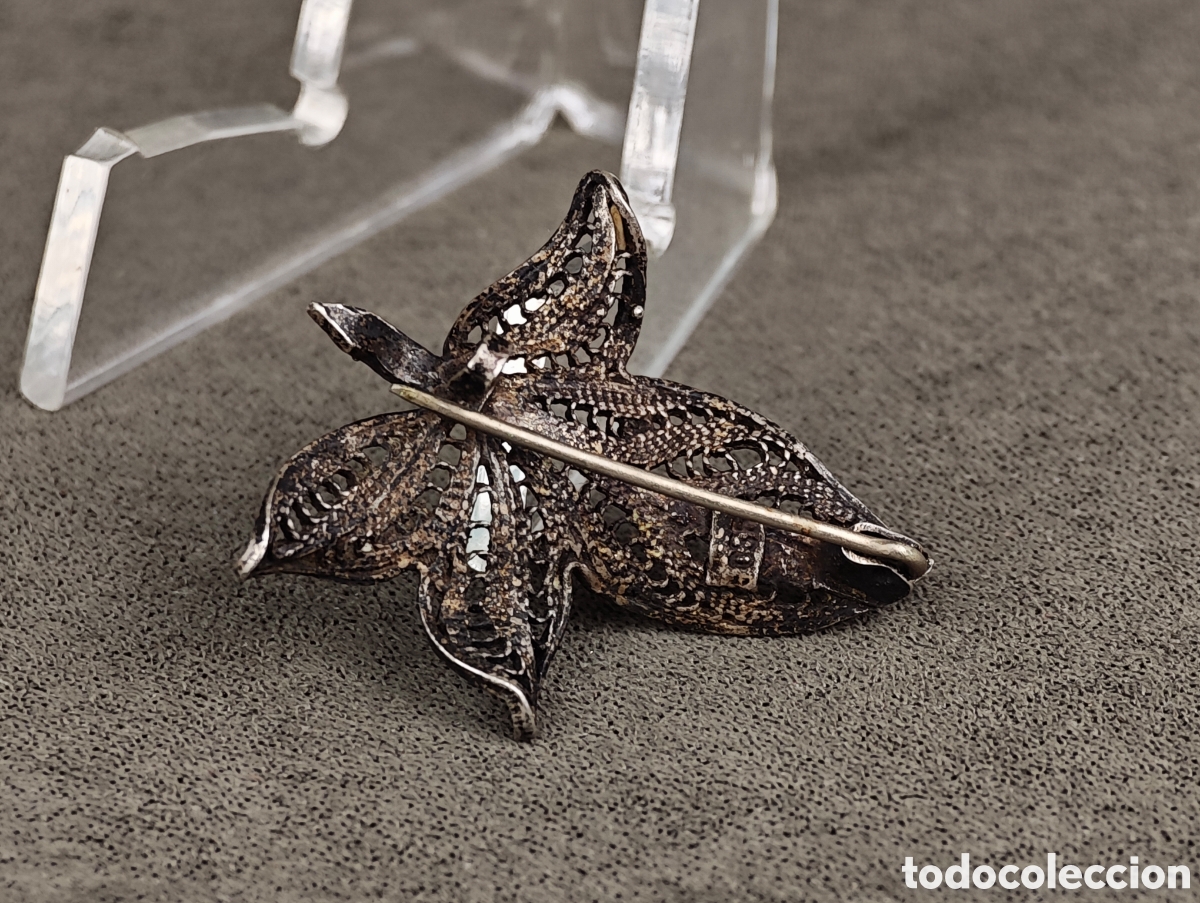 Joyeria: Antiguo Broche de Filigrana de Plata - Foto 7
