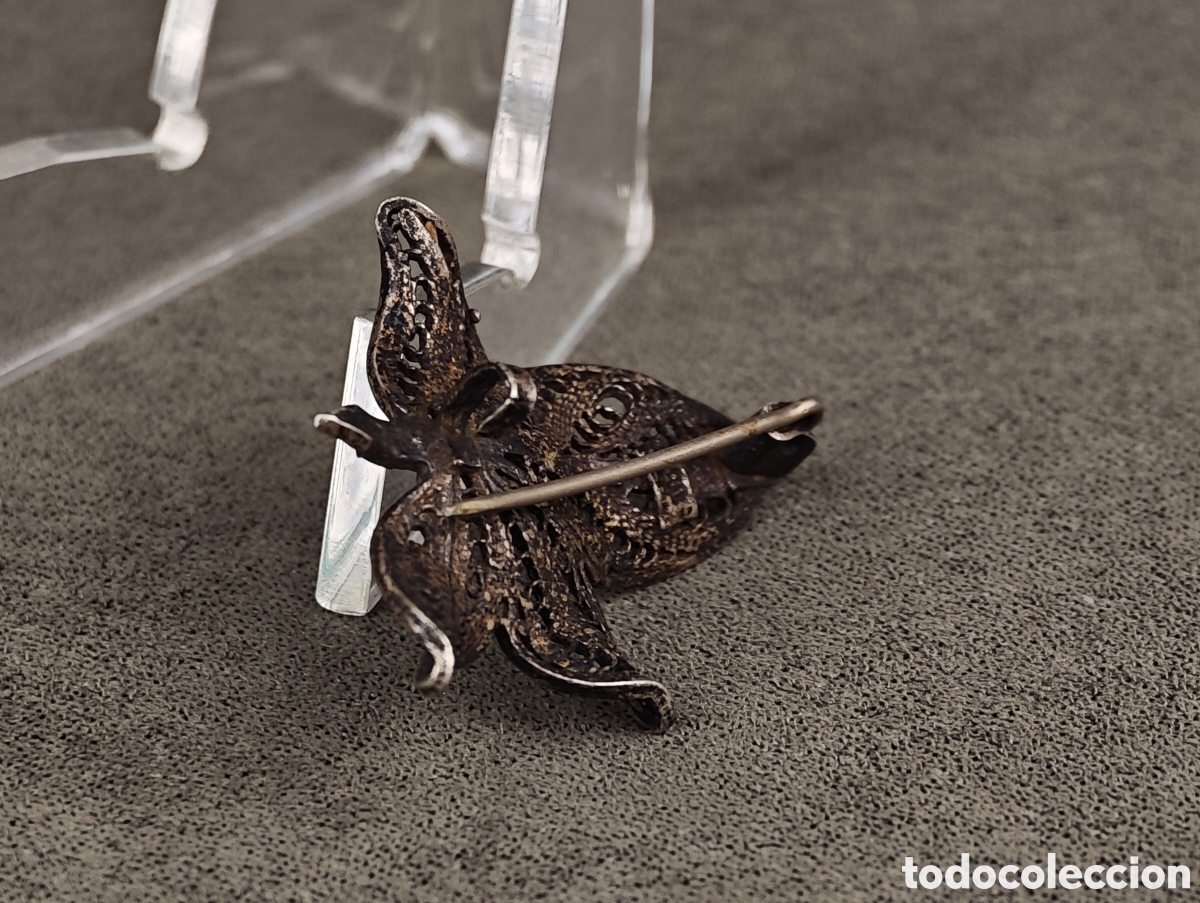 Joyeria: Antiguo Broche de Filigrana de Plata - Foto 8