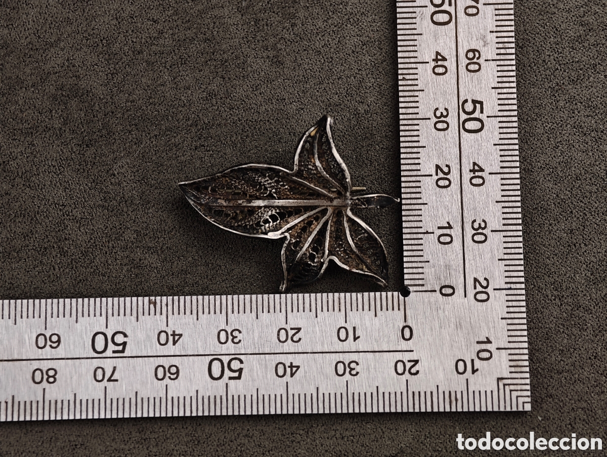 Joyeria: Antiguo Broche de Filigrana de Plata - Foto 10