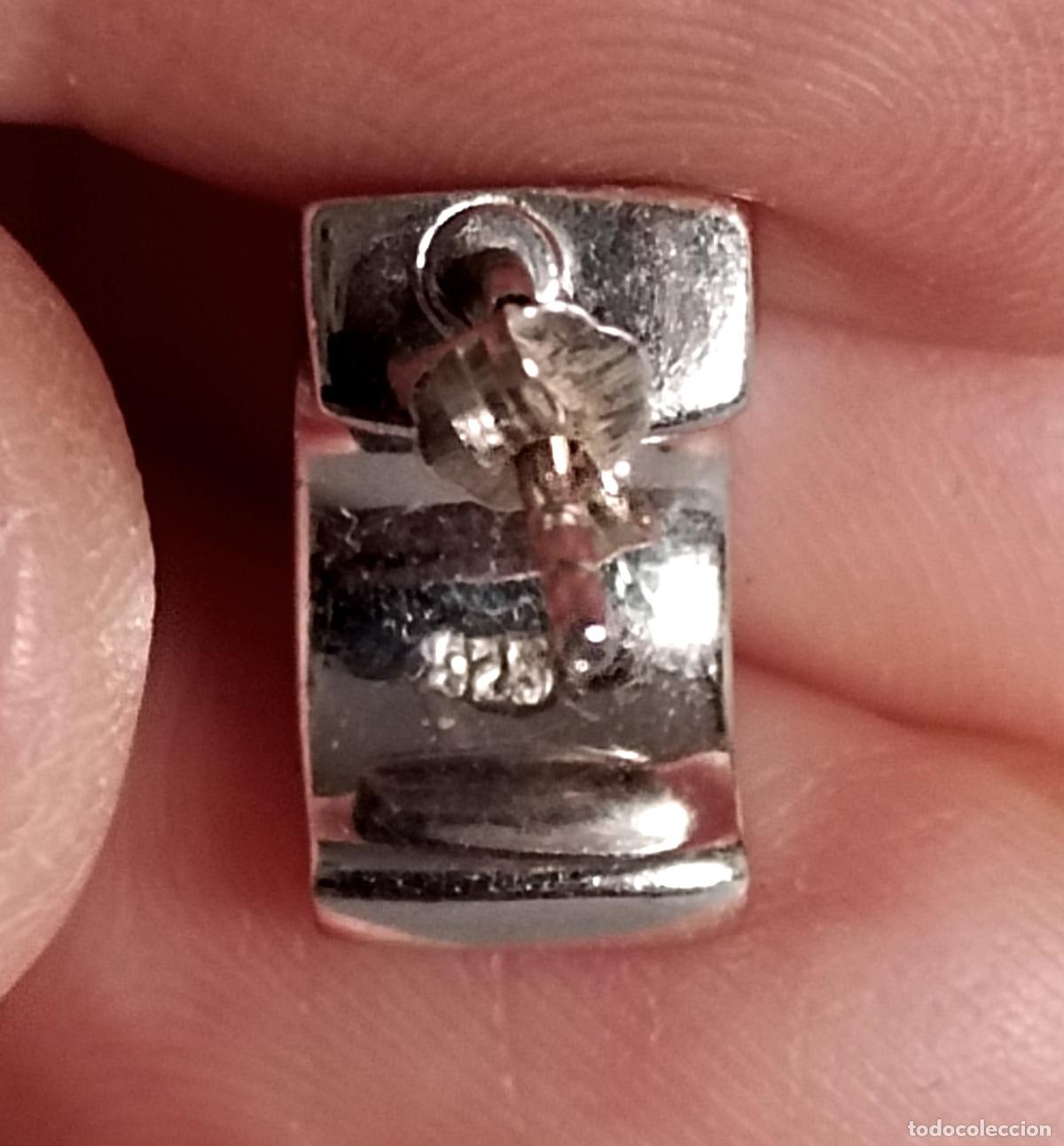 Joyeria: Pendientes plata de ley contrastada con n&aacute;car. - Foto 4