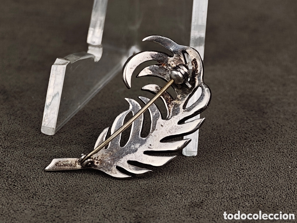 Joyeria: Antiguo Broche de Plata Oro y Marcasitas - Foto 8