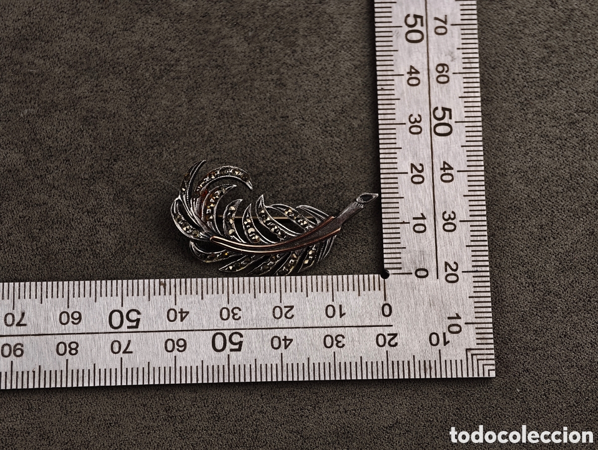 Joyeria: Antiguo Broche de Plata Oro y Marcasitas - Foto 10