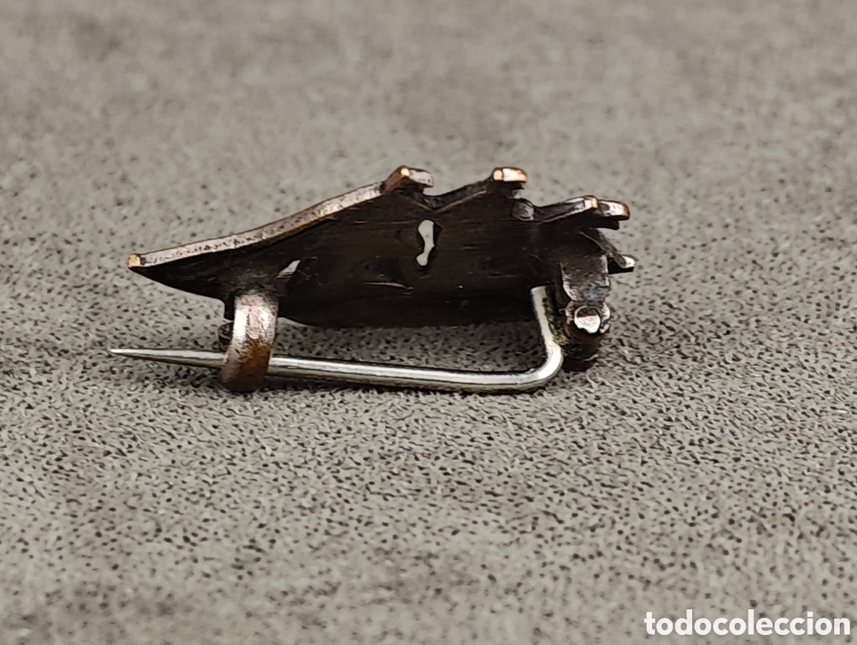 Joyeria: Antiguo Broche de Metal Plateado - Foto 5