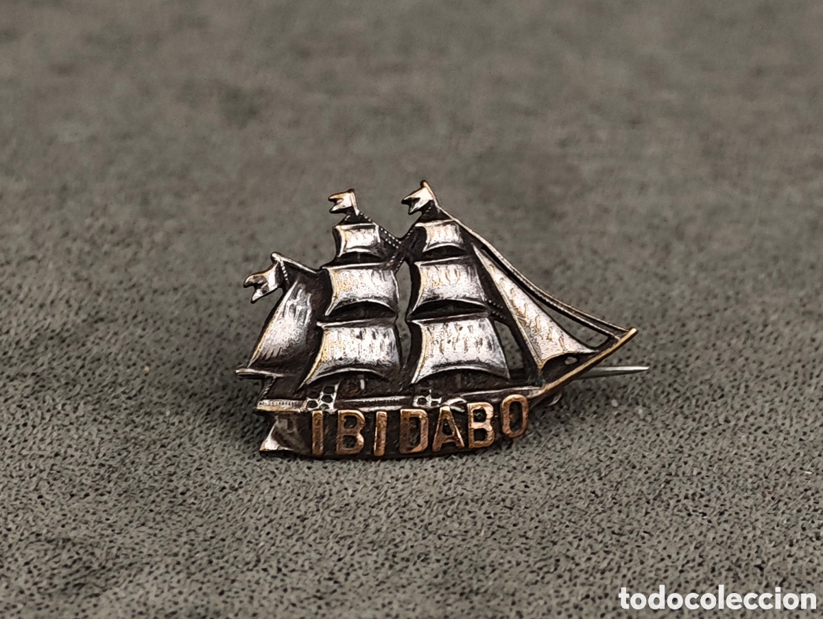Joyeria: Antiguo Broche de Metal Plateado - Foto 1