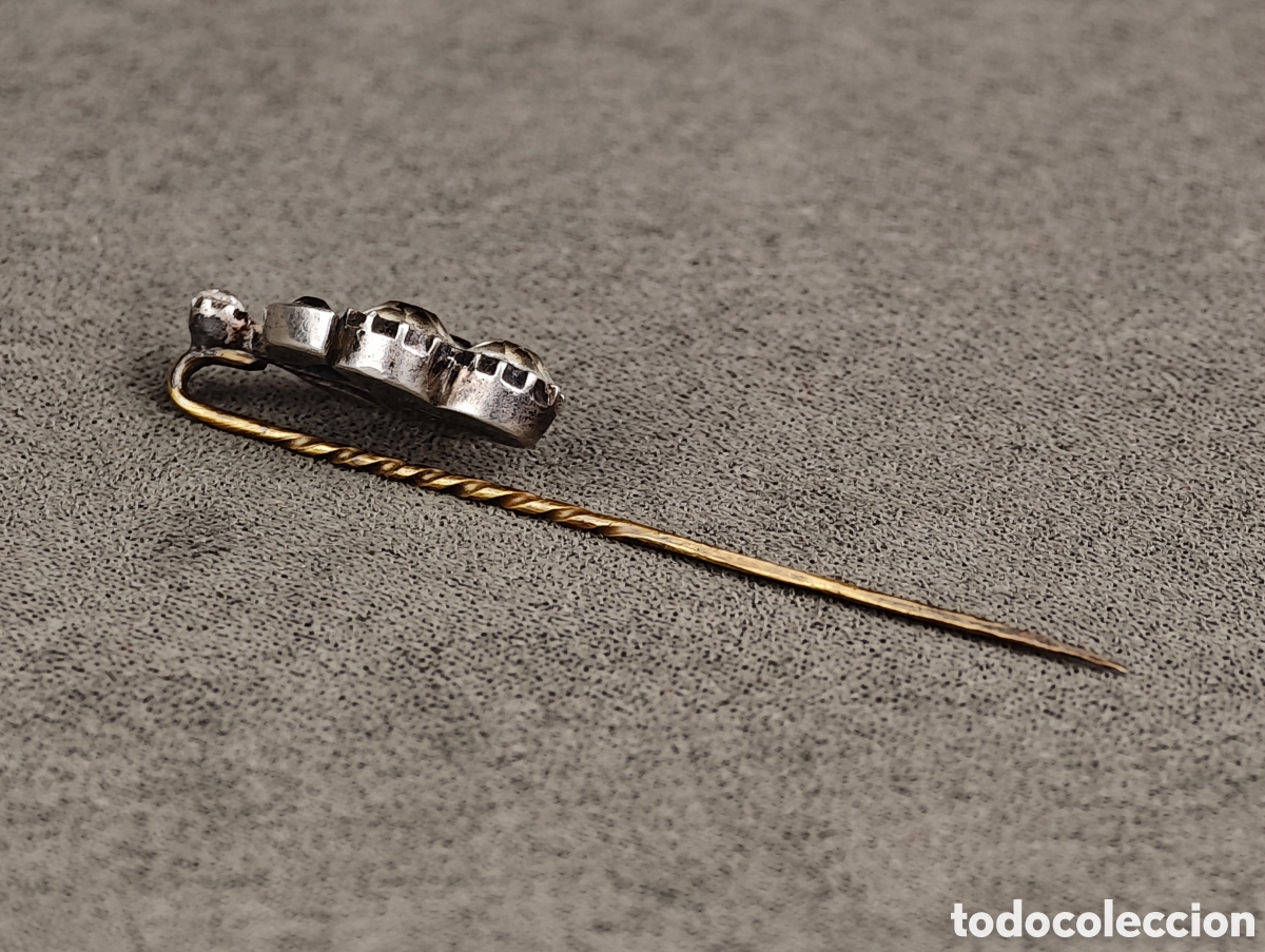 Joyeria: Antiguo Broche Aguja de Plata y Cristal de Roca - Foto 7
