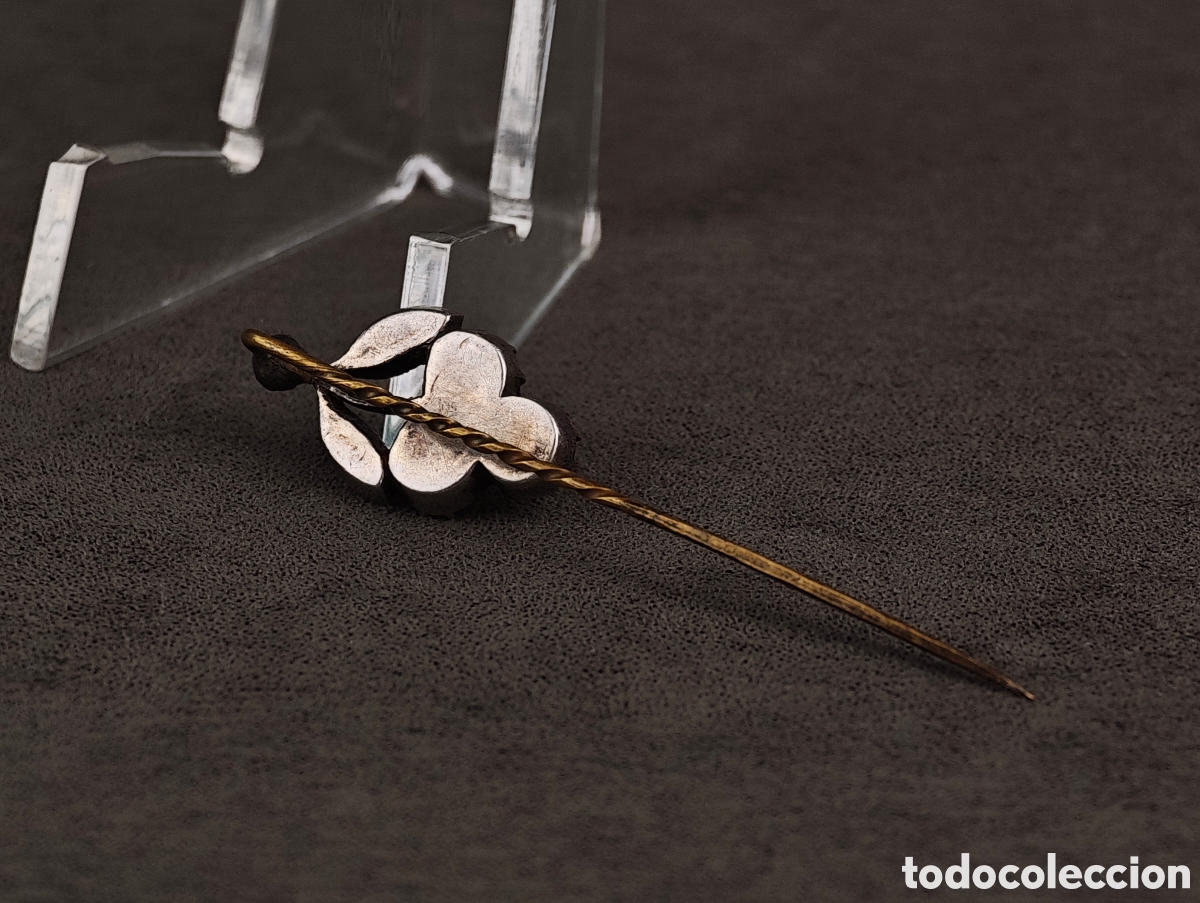 Joyeria: Antiguo Broche Aguja de Plata y Cristal de Roca - Foto 15
