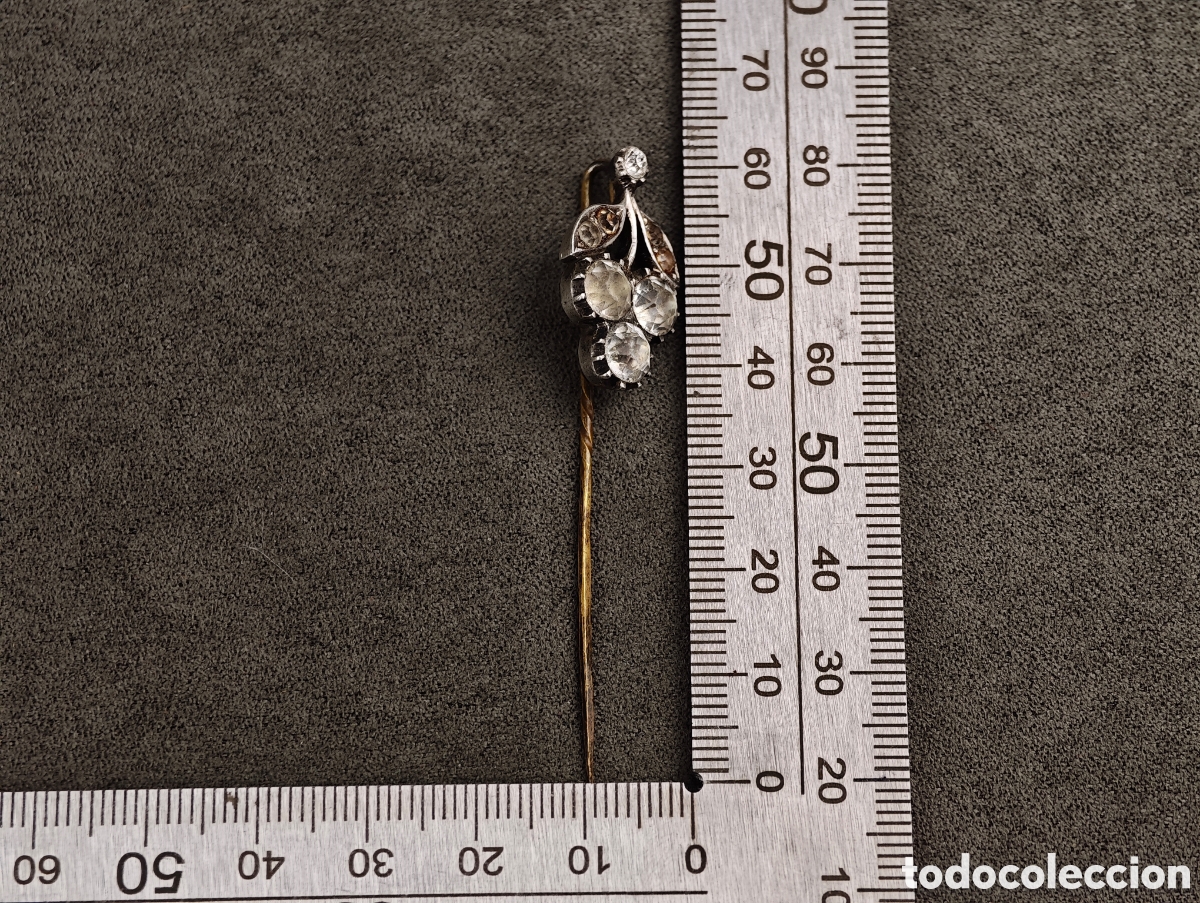 Joyeria: Antiguo Broche Aguja de Plata y Cristal de Roca - Foto 18