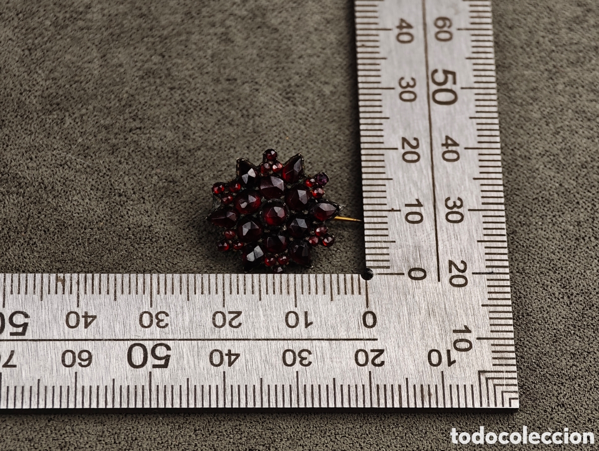 Joyeria: Antiguo Broche de Plata y Granates - Foto 12