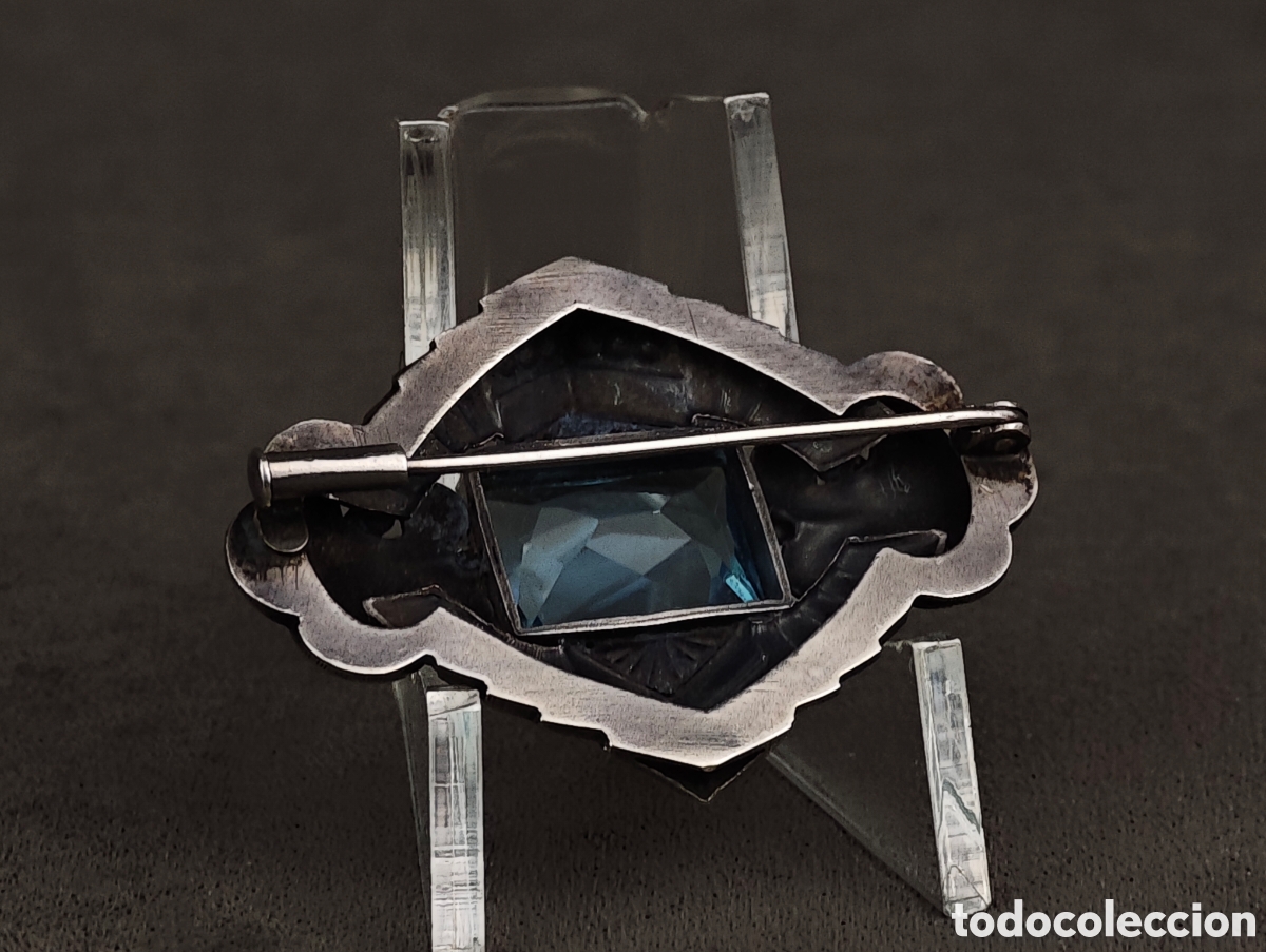 Joyeria: Antiguo Broche de Plata y Oro Art Deco - Foto 17