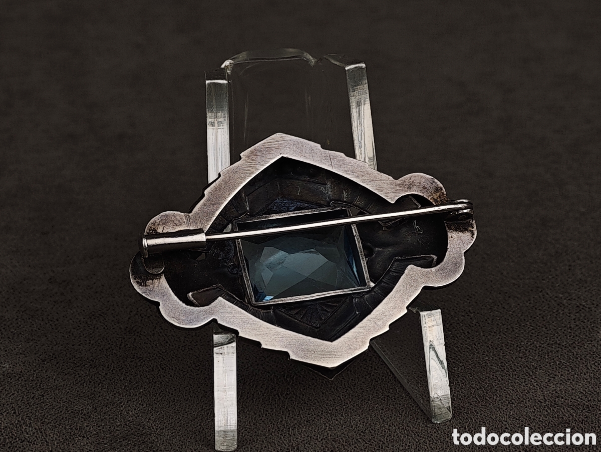 Joyeria: Antiguo Broche de Plata y Oro Art Deco - Foto 18