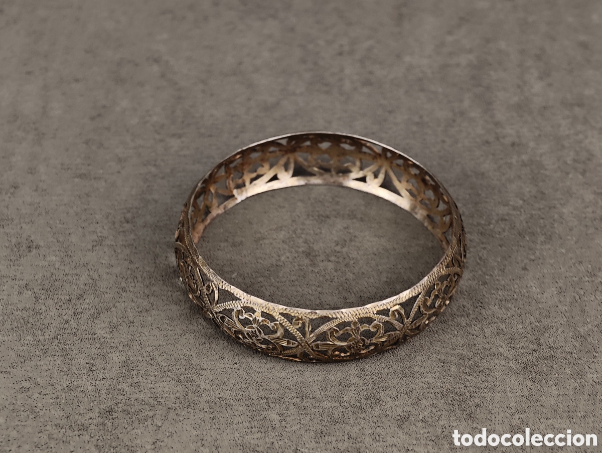 Joyeria: Antiguo Brazalete de Plata - Foto 3