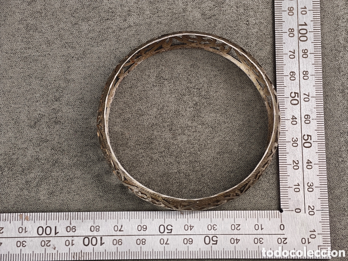 Joyeria: Antiguo Brazalete de Plata - Foto 9
