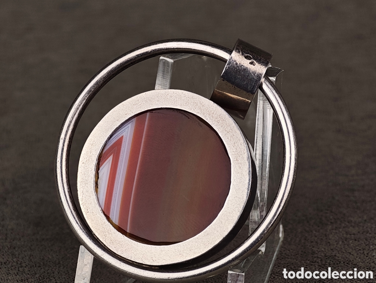 Joyeria: Antiguo Colgante de Plata y &Aacute;gata - Foto 11